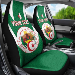 Personalised Afro Algeria Car Seat Cover Coat Of Arms With Islamic Pattern