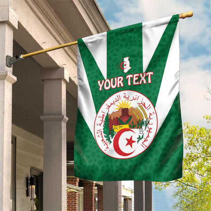 Personalised Afro Algeria Garden Flag Coat Of Arms With Islamic Pattern