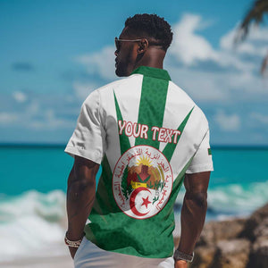 Personalised Afro Algeria Hawaiian Shirt Coat Of Arms With Islamic Pattern