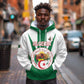 Personalised Afro Algeria Hoodie Coat Of Arms With Islamic Pattern