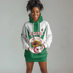 Personalised Afro Algeria Hoodie Dress Coat Of Arms With Islamic Pattern