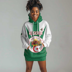 Personalised Afro Algeria Hoodie Dress Coat Of Arms With Islamic Pattern