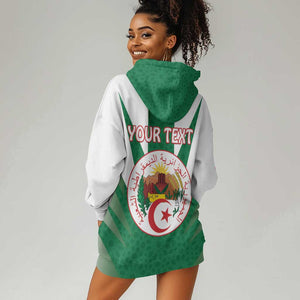 Personalised Afro Algeria Hoodie Dress Coat Of Arms With Islamic Pattern