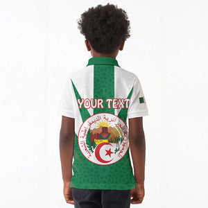Personalised Afro Algeria Kid Polo Shirt Coat Of Arms With Islamic Pattern