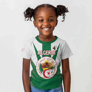 Personalised Afro Algeria Kid T shirt Coat Of Arms With Islamic Pattern