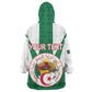 Personalised Afro Algeria Kid Wearable Blanket Hoodie Coat Of Arms With Islamic Pattern