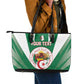 Personalised Afro Algeria Leather Tote Bag Coat Of Arms With Islamic Pattern