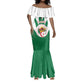 Personalised Afro Algeria Mermaid Dress Coat Of Arms With Islamic Pattern