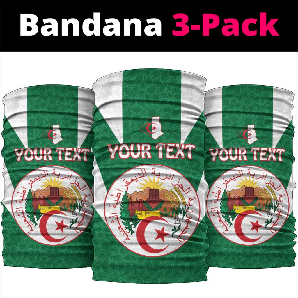 Personalised Afro Algeria Neck Gaiter Coat Of Arms Islamic Pattern LT15