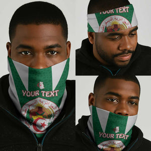 Afro Algeria Neck Gaiter Coat Of Arms With Islamic Pattern - African Pride