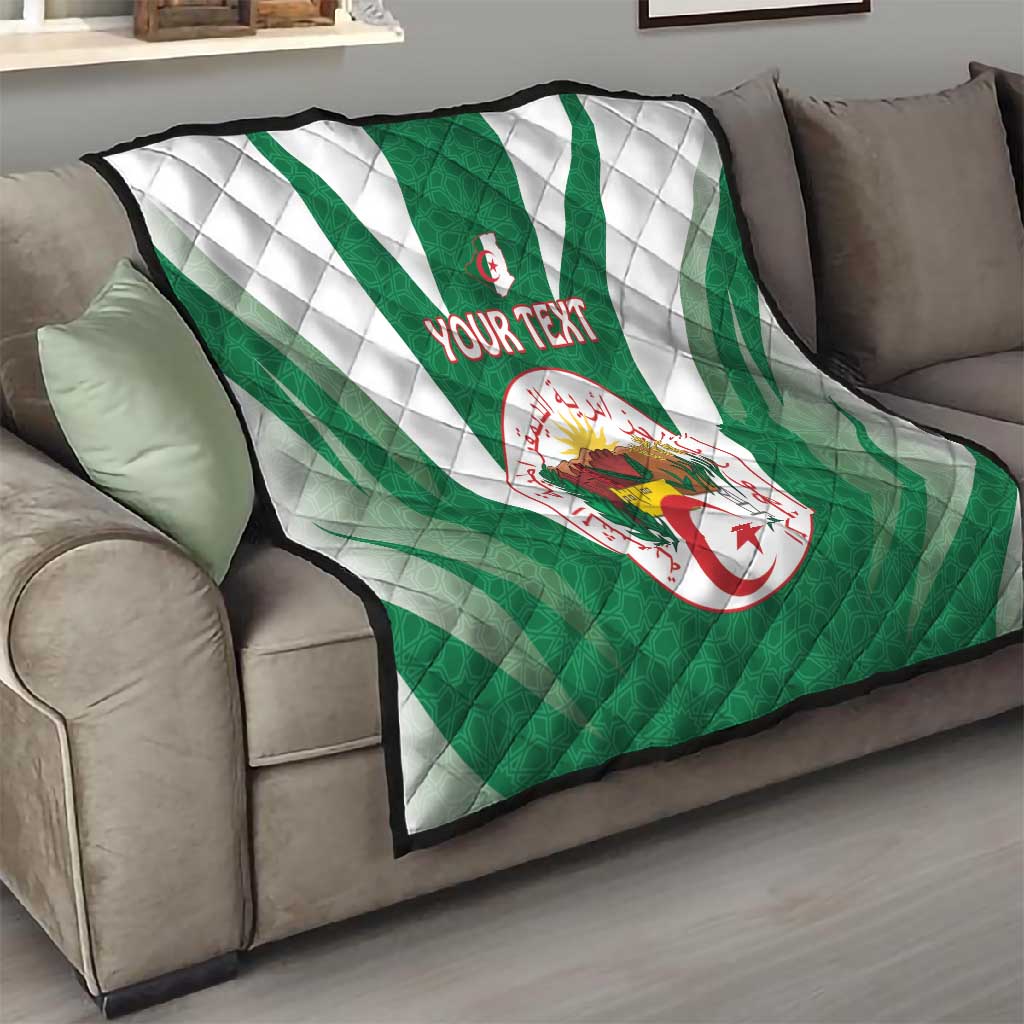 Personalised Afro Algeria Quilt Coat Of Arms With Islamic Pattern