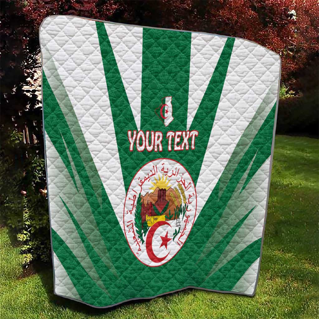 Personalised Afro Algeria Quilt Coat Of Arms With Islamic Pattern