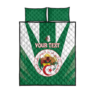 Personalised Afro Algeria Quilt Bed Set Coat Of Arms With Islamic Pattern