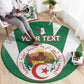 Personalised Afro Algeria Round Carpet Coat Of Arms With Islamic Pattern