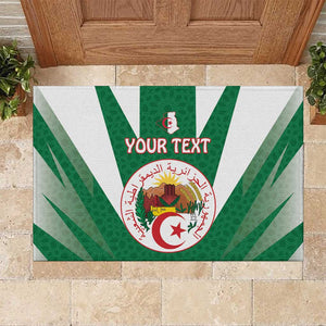 Personalised Afro Algeria Rubber Doormat Coat Of Arms With Islamic Pattern