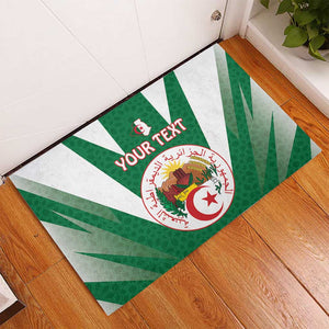 Personalised Afro Algeria Rubber Doormat Coat Of Arms With Islamic Pattern