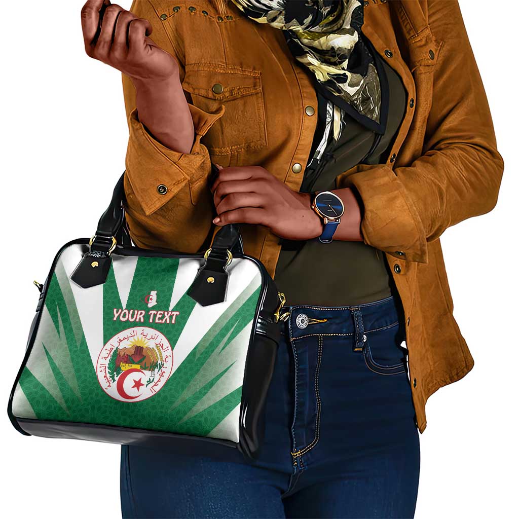 Personalised Afro Algeria Shoulder Handbag Coat Of Arms With Islamic Pattern