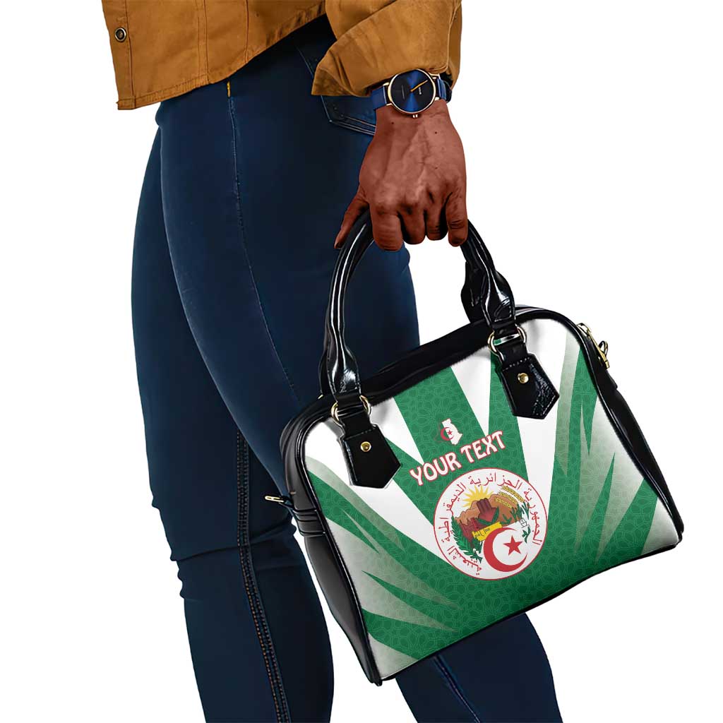 Personalised Afro Algeria Shoulder Handbag Coat Of Arms With Islamic Pattern