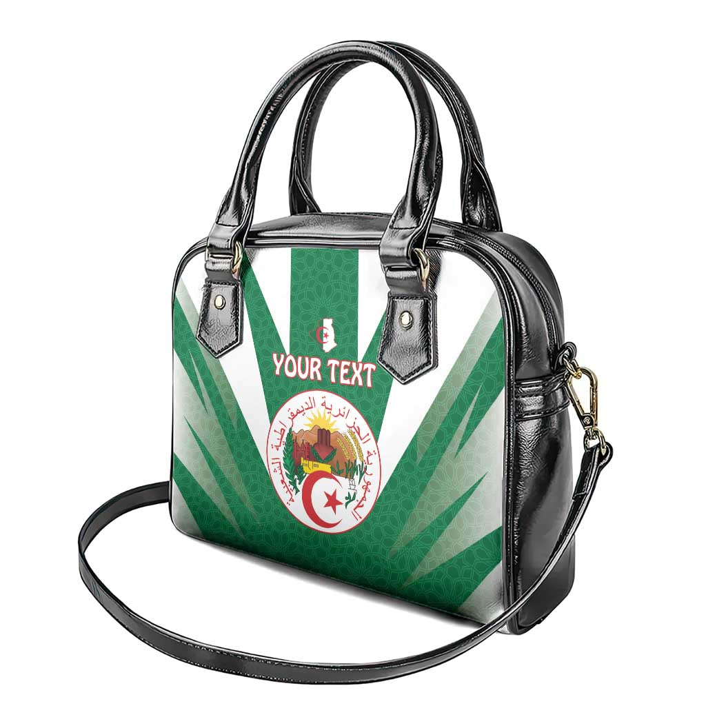 Personalised Afro Algeria Shoulder Handbag Coat Of Arms With Islamic Pattern
