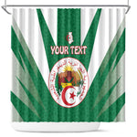 Personalised Afro Algeria Shower Curtain Coat Of Arms With Islamic Pattern