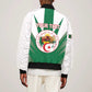 Personalised Afro Algeria Sleeve Zip Bomber Jacket Coat Of Arms With Islamic Pattern