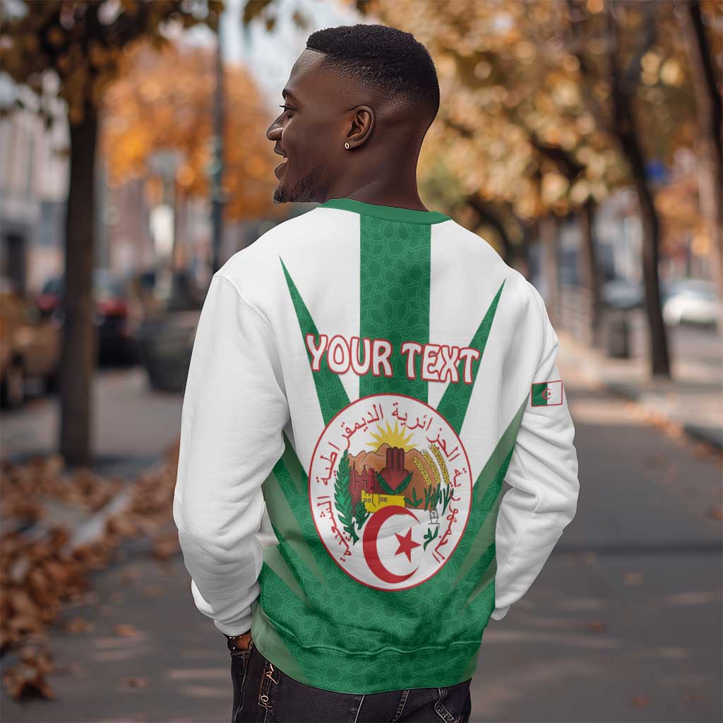 Personalised Afro Algeria Sweatshirt Coat Of Arms With Islamic Pattern