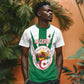 Personalised Afro Algeria T shirt Coat Of Arms With Islamic Pattern