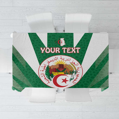 Personalised Afro Algeria Tablecloth Coat Of Arms With Islamic Pattern