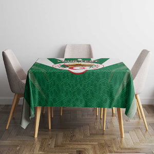 Personalised Afro Algeria Tablecloth Coat Of Arms With Islamic Pattern