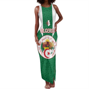 Personalised Afro Algeria Tank Maxi Dress Coat Of Arms With Islamic Pattern