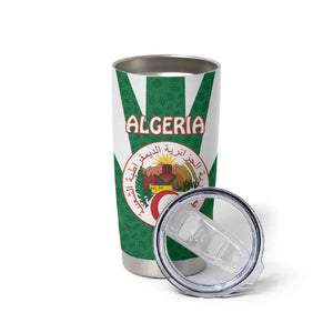 Personalised Afro Algeria Tumbler Cup Coat Of Arms With Islamic Pattern