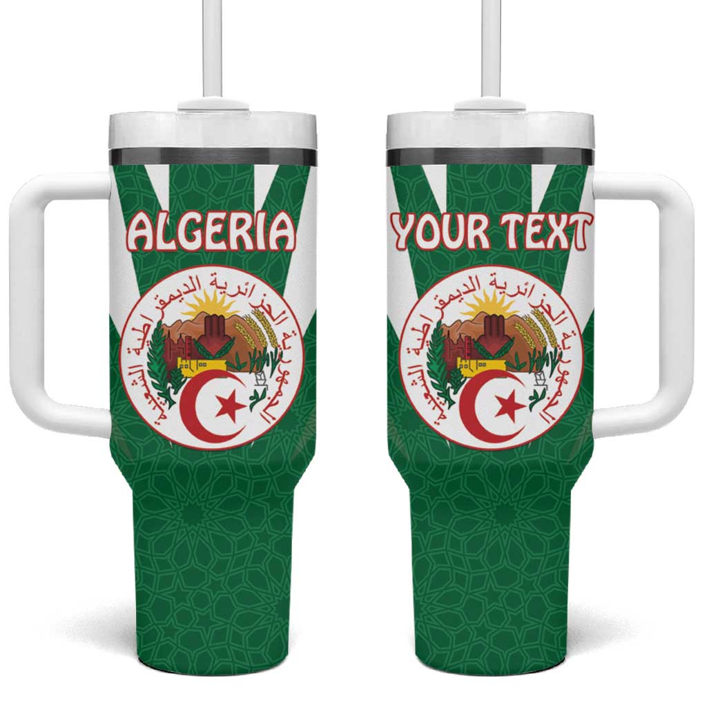 Personalised Afro Algeria Tumbler With Handle Coat Of Arms With Islamic Pattern