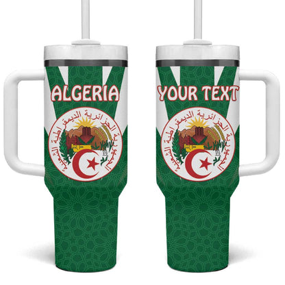 Personalised Afro Algeria Tumbler With Handle Coat Of Arms With Islamic Pattern