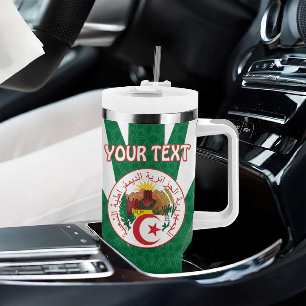 Personalised Afro Algeria Tumbler With Handle Coat Of Arms With Islamic Pattern