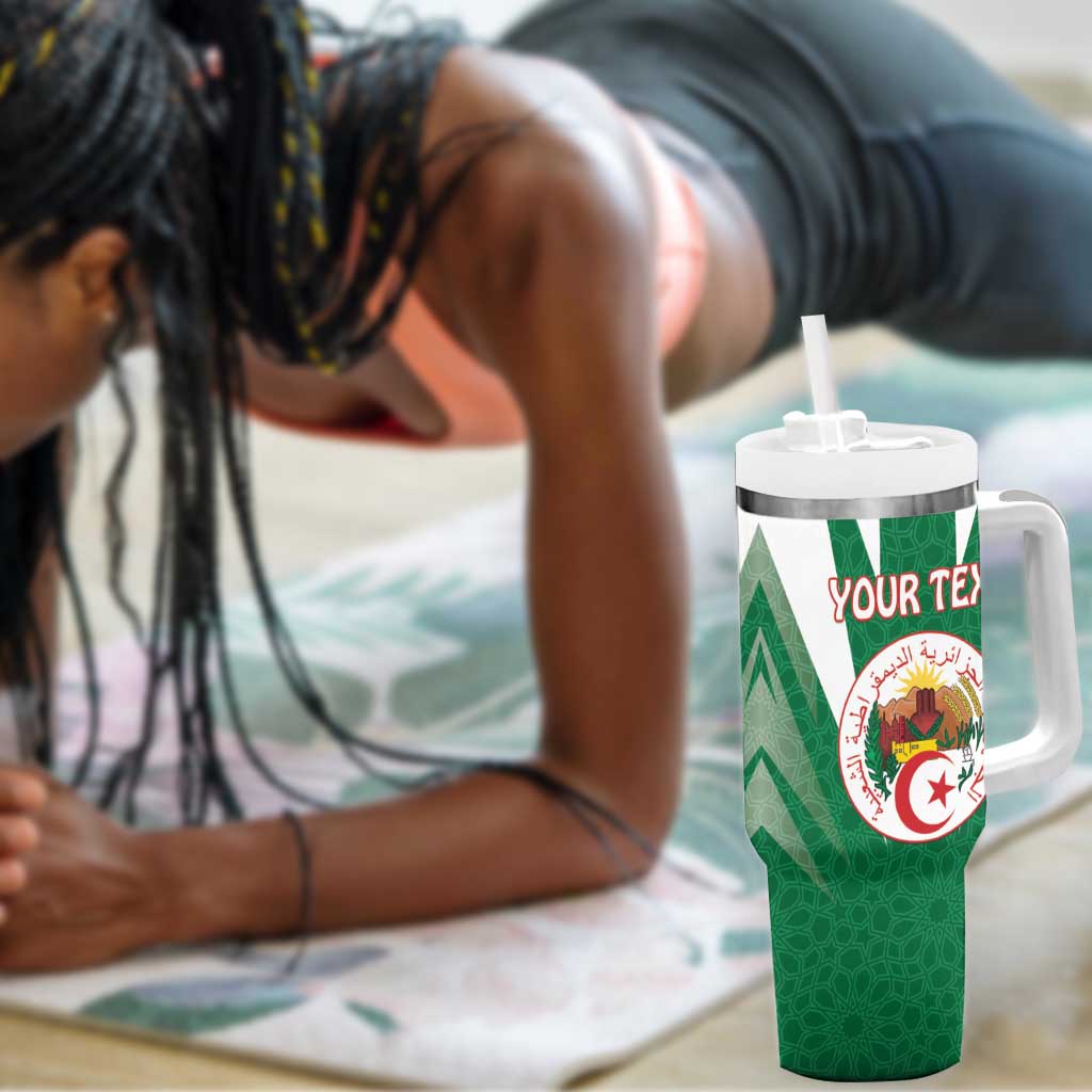 Personalised Afro Algeria Tumbler With Handle Coat Of Arms With Islamic Pattern