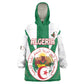 Personalised Afro Algeria Wearable Blanket Hoodie Coat Of Arms With Islamic Pattern