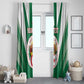 Personalised Afro Algeria Window Curtain Coat Of Arms With Islamic Pattern
