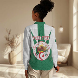 Personalised Afro Algeria Women Casual Shirt Coat Of Arms With Islamic Pattern