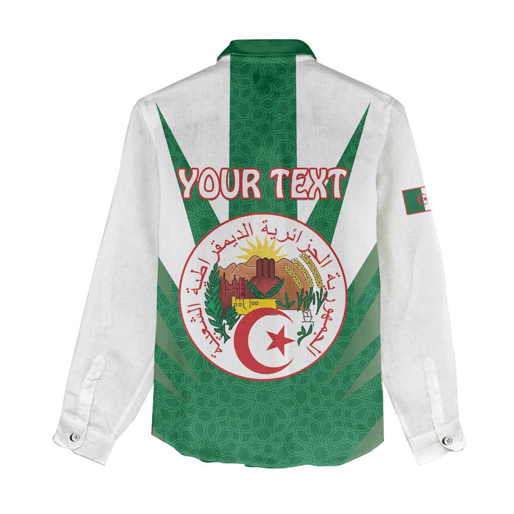 Personalised Afro Algeria Women Casual Shirt Coat Of Arms With Islamic Pattern