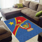 Personalised DR Congo Area Rug Coat Of Arms With Map