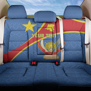 Personalised DR Congo Back Car Seat Cover Coat Of Arms With Map