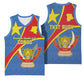 Personalised DR Congo Basketball Jersey Coat Of Arms With Map - African Pride