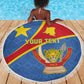 Personalised DR Congo Beach Blanket Coat Of Arms With Map