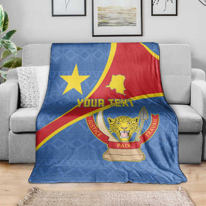 Personalised DR Congo Blanket Coat Of Arms With Map