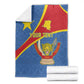 Personalised DR Congo Blanket Coat Of Arms With Map