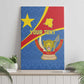 Personalised DR Congo Canvas Wall Art Coat Of Arms With Map