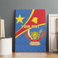 Personalised DR Congo Canvas Wall Art Coat Of Arms With Map