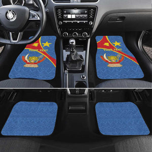 Personalised DR Congo Car Mats Coat Of Arms With Map