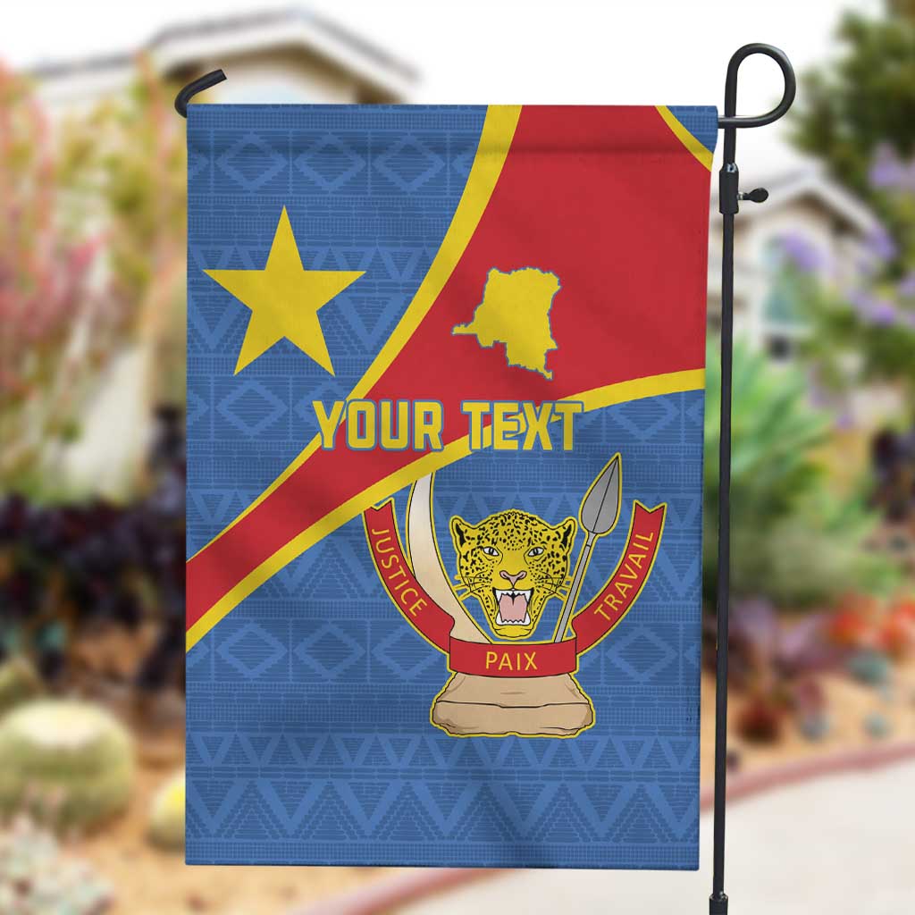 Personalised DR Congo Garden Flag Coat Of Arms With Map
