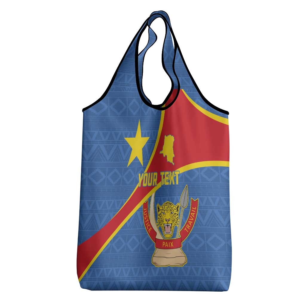 Personalised DR Congo Grocery Bag Coat Of Arms With Map